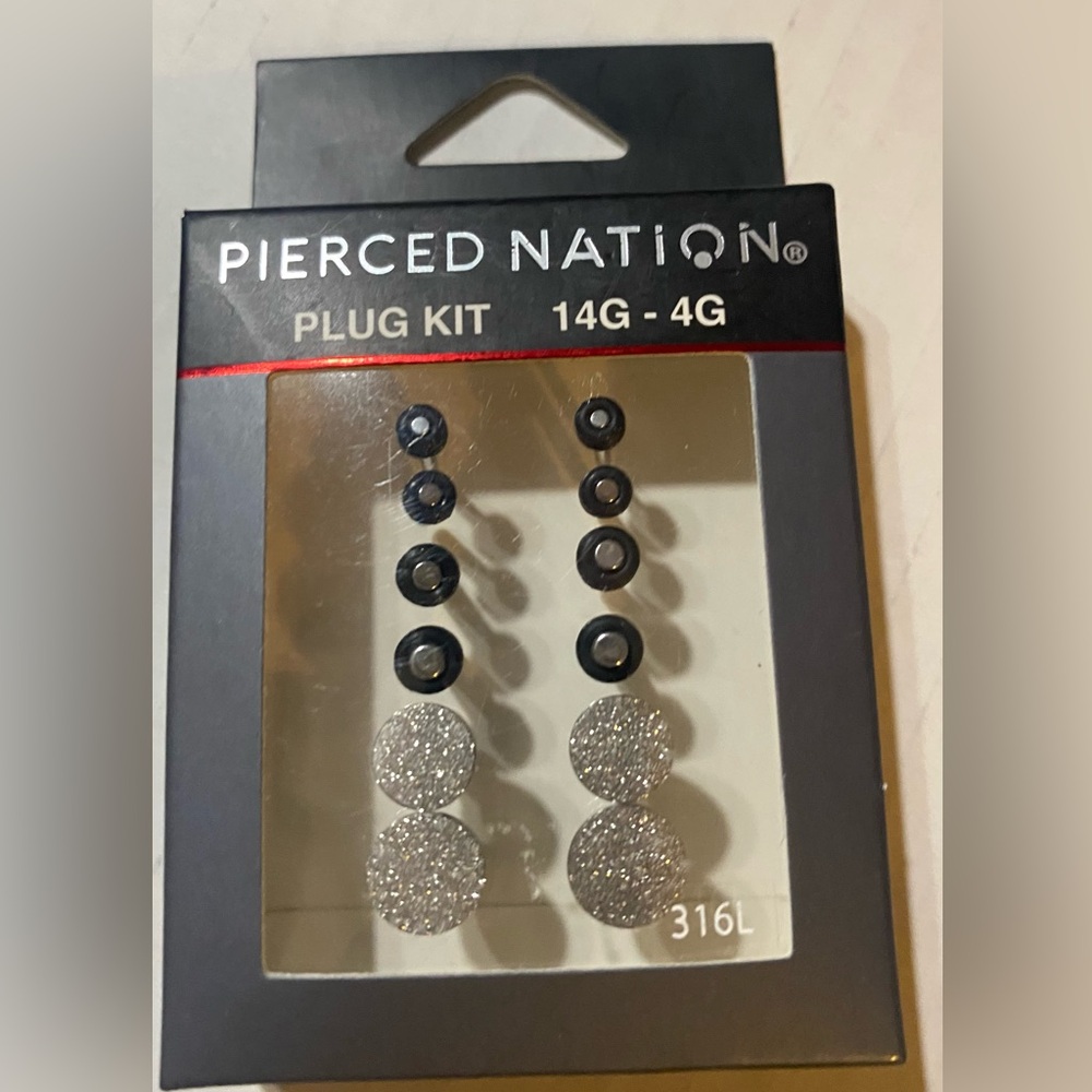 NEW Pierced Nation Plug Kit 14G- 4G